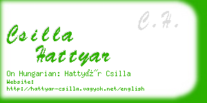 csilla hattyar business card